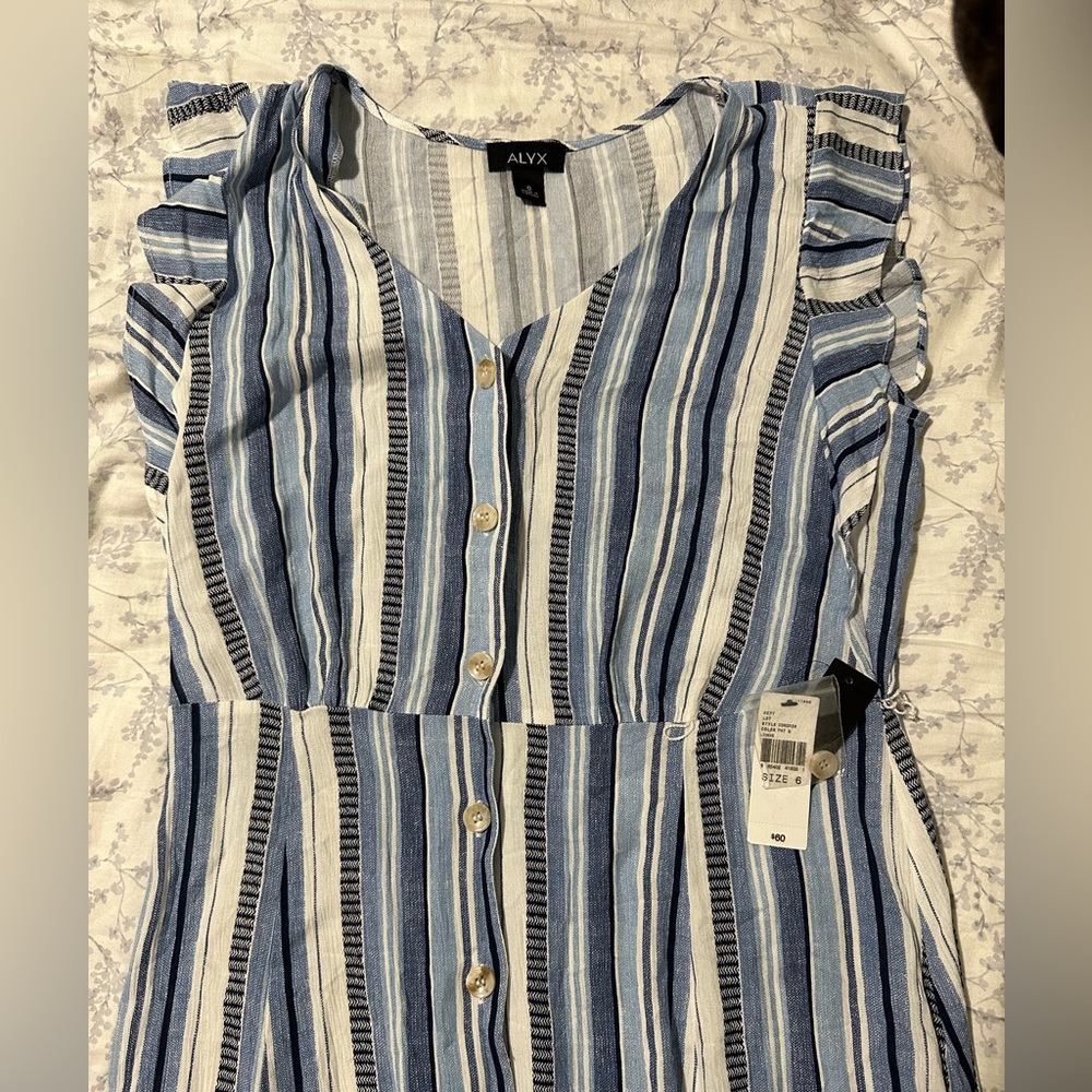 Alyx blue and white striped skirt